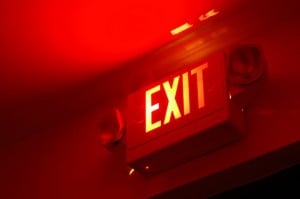 Exit sign