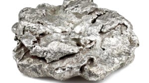 a lump of silver metal
