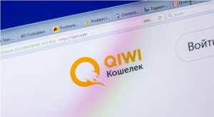 the QIWI logo on a web browser