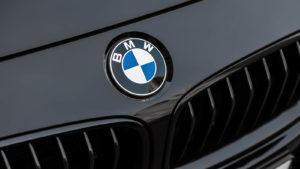 BMW's logo on a car hood, BMWYY stock
