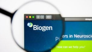 Biogen logo on its website