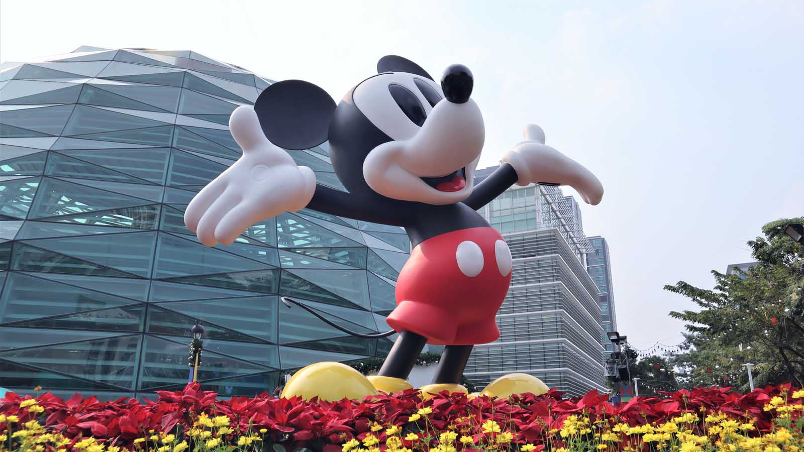 Statue of Disney's (DIS) Mickey Mouse in Bangkok, Thailand.