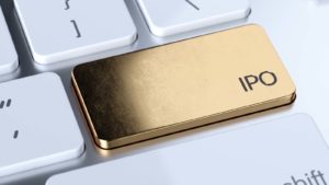 Gold button representing upcoming IPOs.