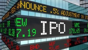 Image of the text IPO on a board representing Nubank IPO.