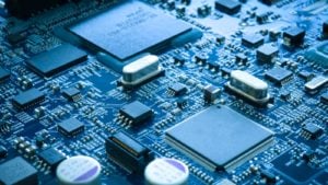 semiconductor stocks Close-up electronic circuit board. technology style concept. representing semiconductor stocks. top semiconductor stocks to buy now