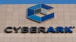 CyberArk (CYBR) logo in the company building