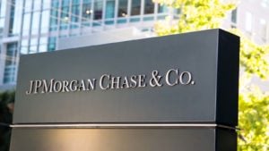 A sign for JP Morgan Chase & Co (JPM)