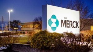 A Merck (MRK) sign outside of offices in Branchburg, New Jersey.