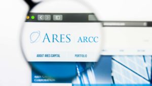 Ares Capital (ARCC) logo on its webpage