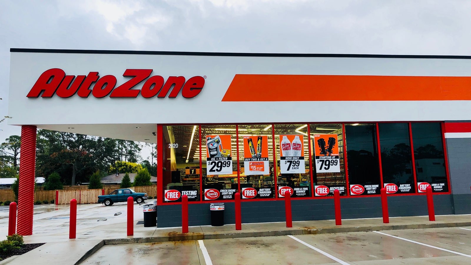 An AutoZone (AZO Stock) storefront in Saint Augustine, Florida.