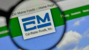 ウェブサイトのホームページにある Cal-Maine Foods のロゴ