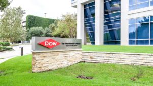 DOW Chemical sign outside of a corporate building