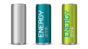 three energy drinks contrasted against a white background. High-Risk Stocks