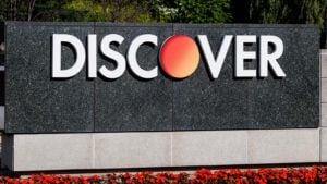 the Discover (DFS) logo displayed outdoors