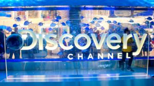 The logo for Discovery.