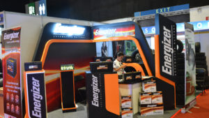 a variety of Energizer batteries displayed on a table