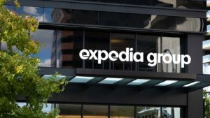 building facade with expedia (EXPE) group logo