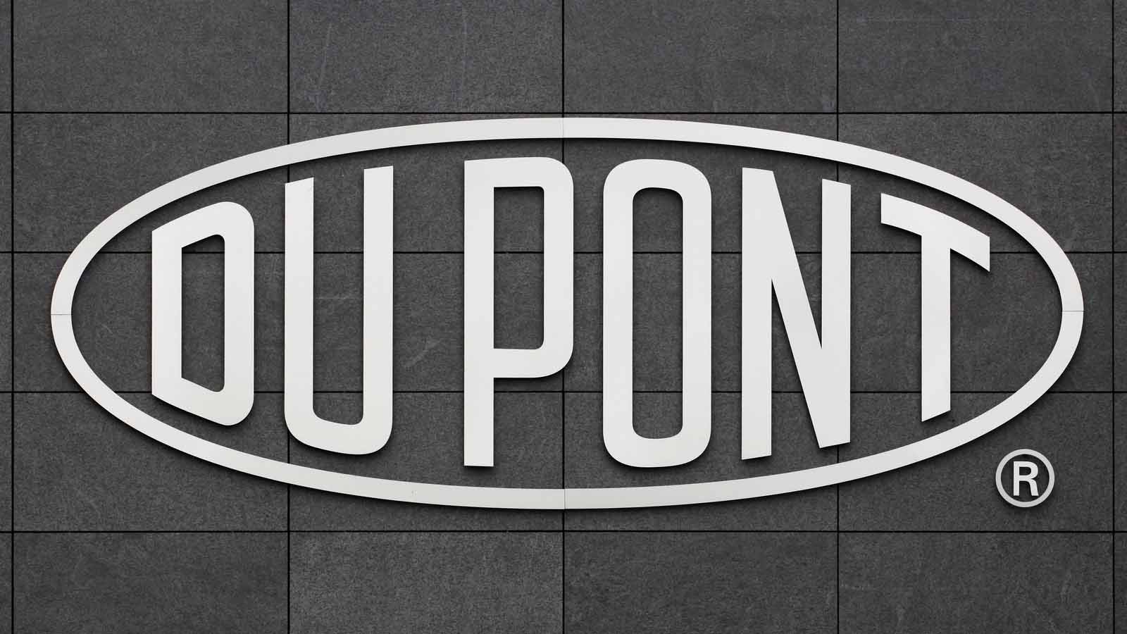 The logo for DuPont (DD) representing ROG stock news today.