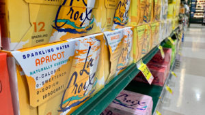 la croix branded drinks in a store