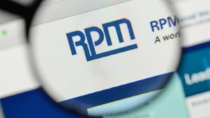 the RPM International (RPM) logo displayed on a web browser