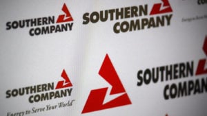 the southern company logo displayed several times on a screen