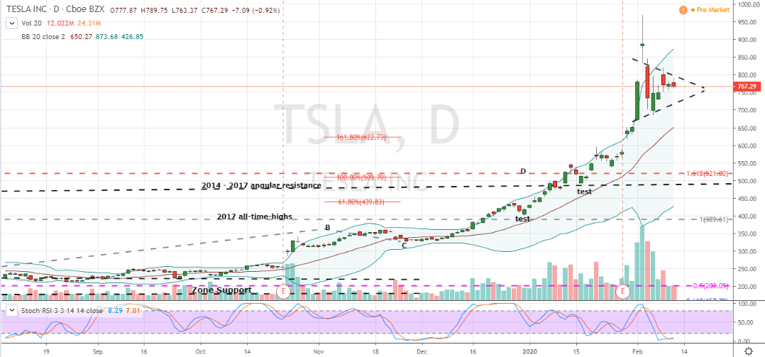 Tesla Stock Daily Chart