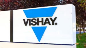 A photo of the Vishay sign