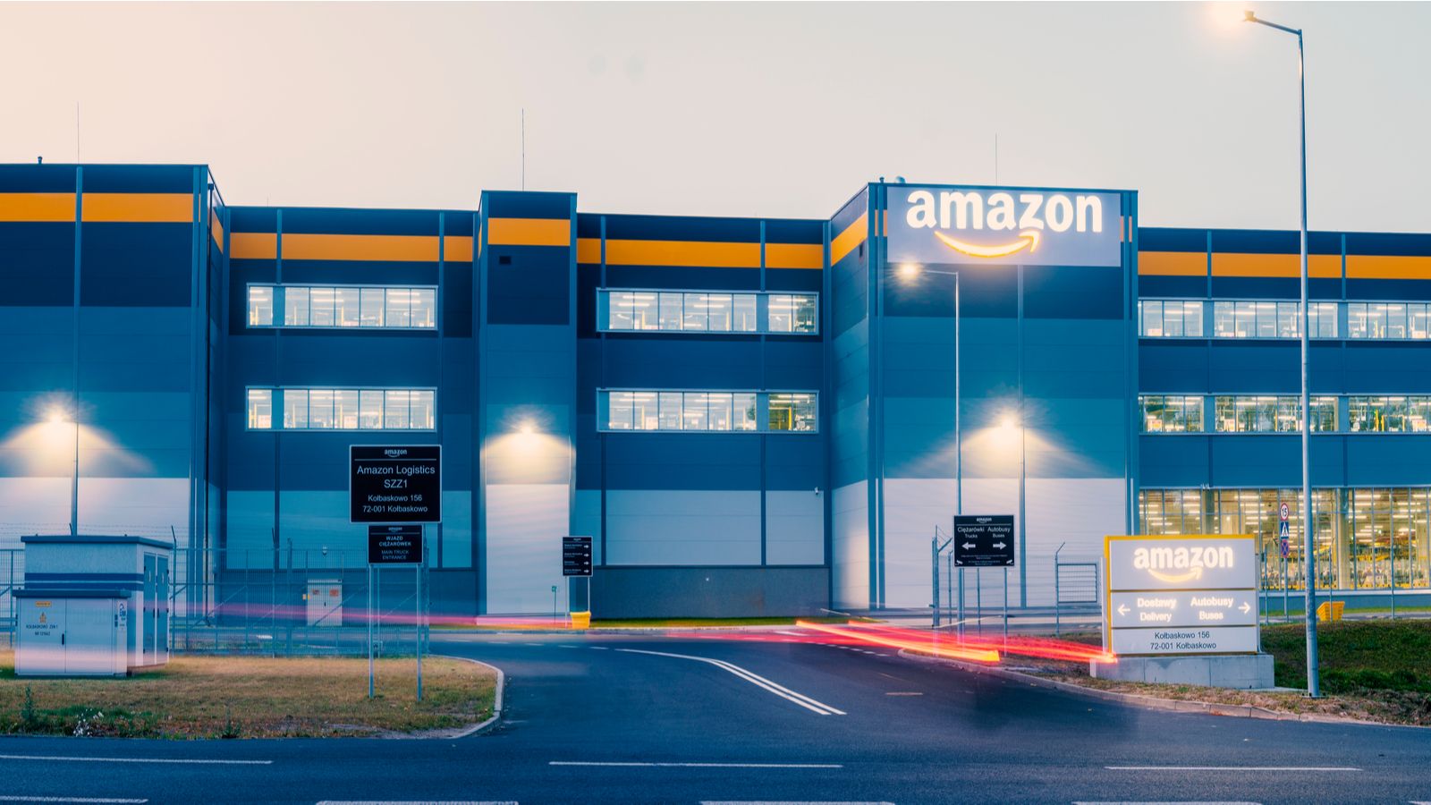 Amazon (AMZN) logistics center in Szczecin, Poland.