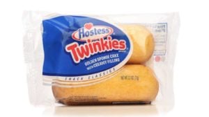 A package of two HA package of two Hostess Twinkies