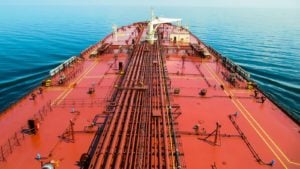 A photo of a large oil ship on water IMPP Stock