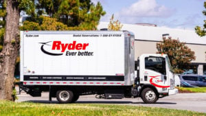 A picture of a Ryder truck