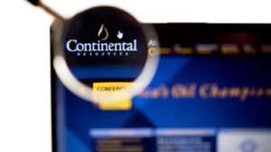 Continental Resources Inc logo visible on display screen