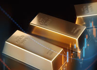 A picture of three gold bars