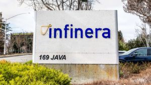 Infinera (INFN) logo on sign outside of company building