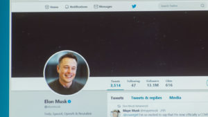 The LinkedIn profile picture of Elon Musk, CEO of Tesla (<a href=
