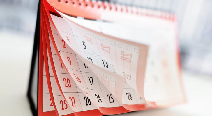 a small calendar flipping through pages. Generational Wealth Stocks