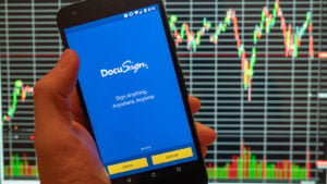 Image of DocuSign app on a mobile phone