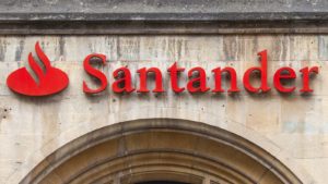 satander (SAN) logo on building