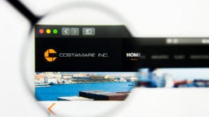 Costamare Inc. website zoomed in on the logo