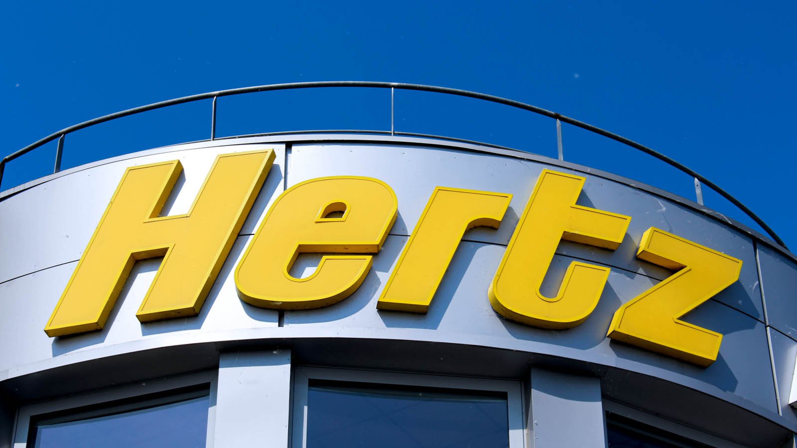 Hertz (HTZ Stock) sign in Montevrain, France on May 8, 2016.