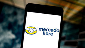 MercadoLibre (MELI) home page on a smartphone