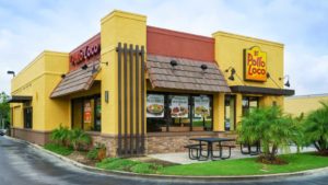 Exterior view and sign of the restaurant El Pollo Loco