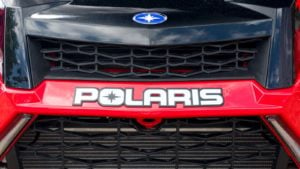 A close-up of a Polaris (PII) off-road vehicle.