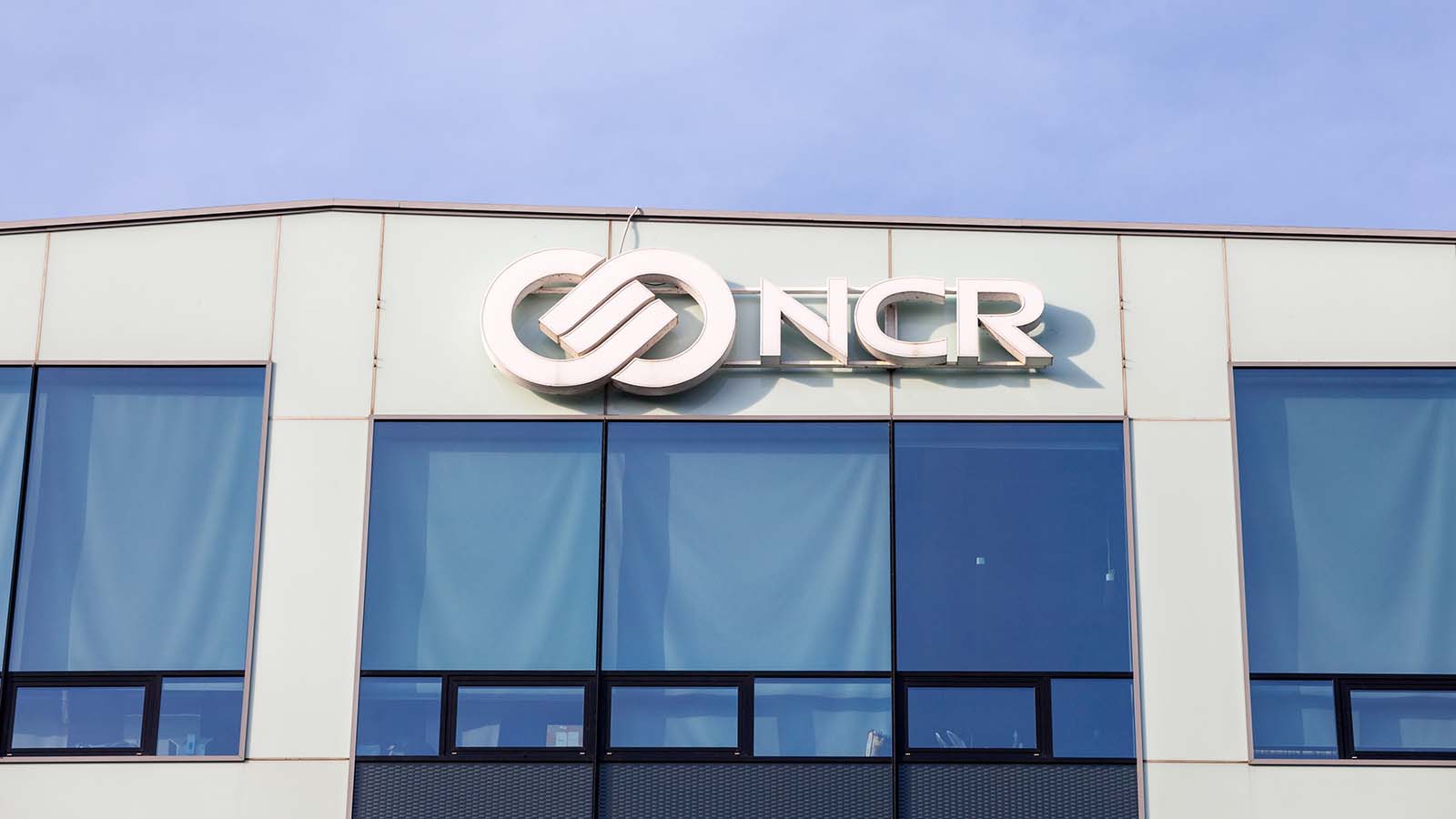 The front view of an NCR Corporation (NCR stock) office in Prague.