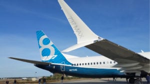 BA stock: image of a Boeing 737 max aircraft