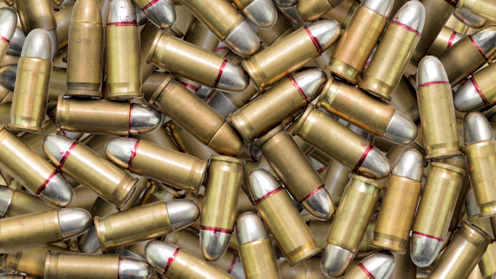 many ammunition bullets pattern background representing POWW stock.
