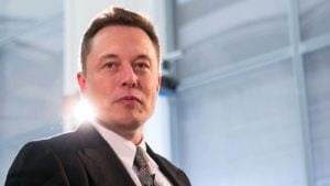 Elon Musk in a suit