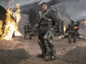 Still image of Tom Cruise in "Edge of Tomorrow" film.