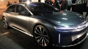 CCIV stock A photo of the Lucid Motors Air EV from 2018.