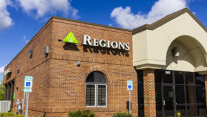 Regions Financial storefront and logo